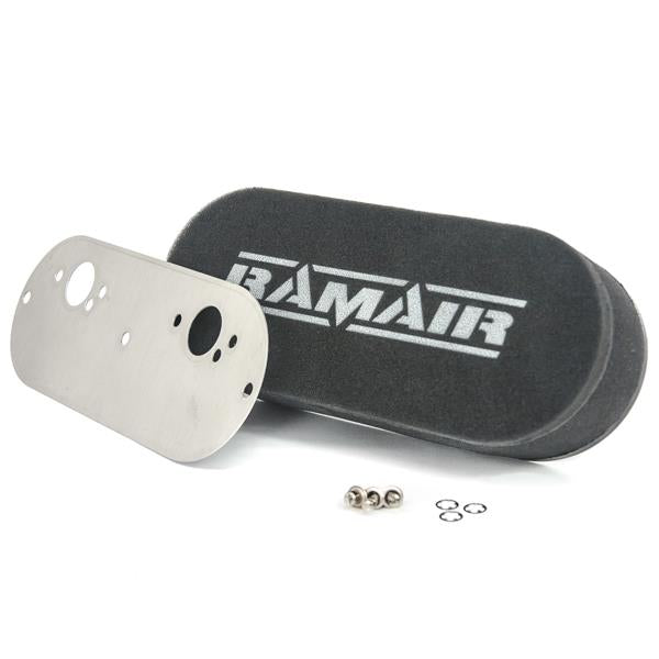 Ramair Twin Carb Air Filter With Baseplate 2 x SU HS4 40mm Internal Height
