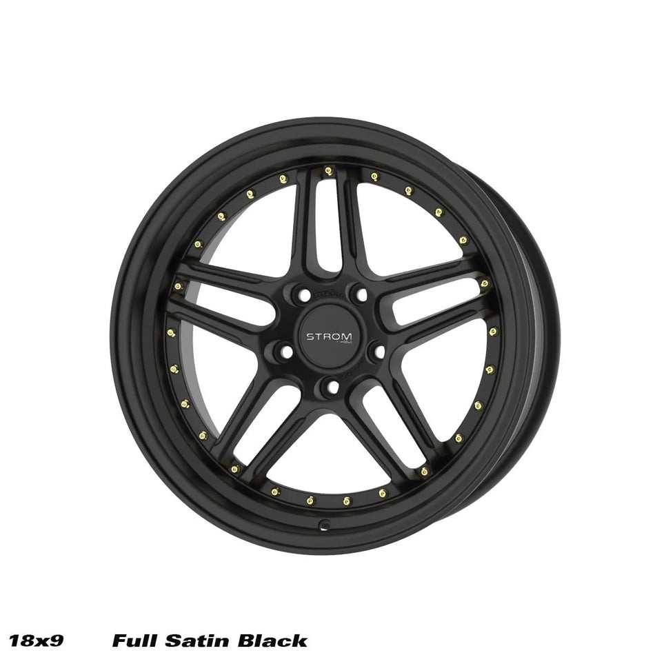 STROM DS-05 18x9 ET33 5x114.3 Full Satin Black