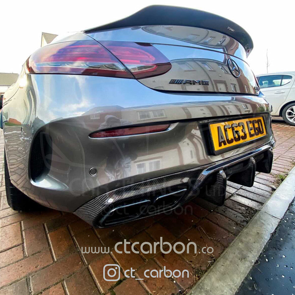 MERCEDES C63/C63S W205 COUPE CARBON SPOILER - DUCKTAIL PS STYLE - CT Carbon