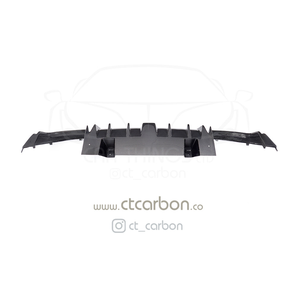 MERCEDES W205 C63 & C63S SALOON 4DR CARBON FIBRE DIFFUSER & EXHAUST TIPS - B STYLE - CT Carbon