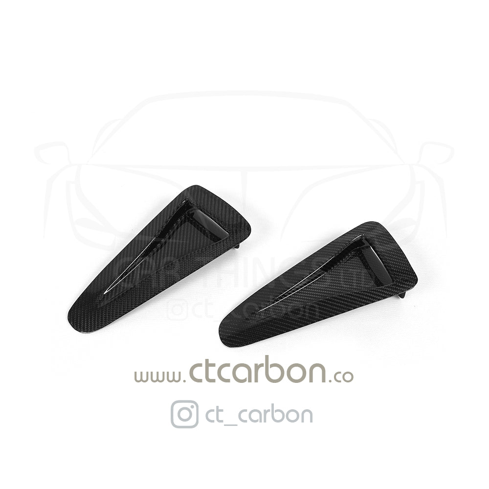 NISSAN GTR R35 CARBON FIBRE BONNET HOOD SCOOPS - CT Carbon