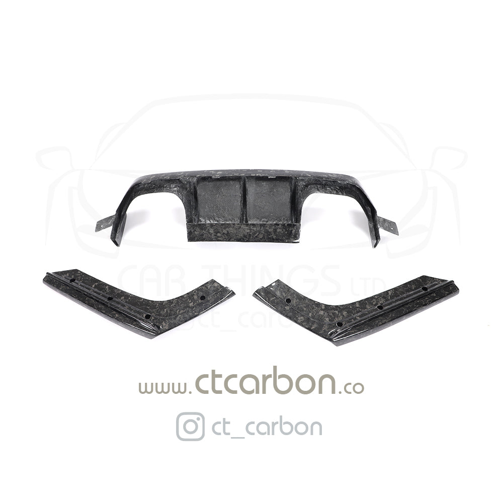 BMW M3/M4 (F80 F82 F83) FORGED CARBON FIBRE DIFFUSER - V STYLE - CT Carbon