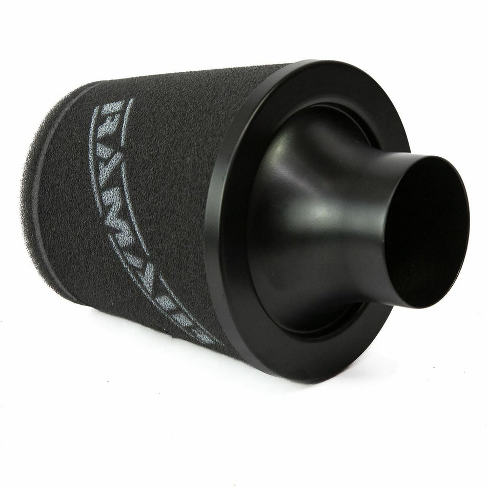 Ramair JS-107-BK 80mm OD Neck Black Large Aluminium Base Cone Filter