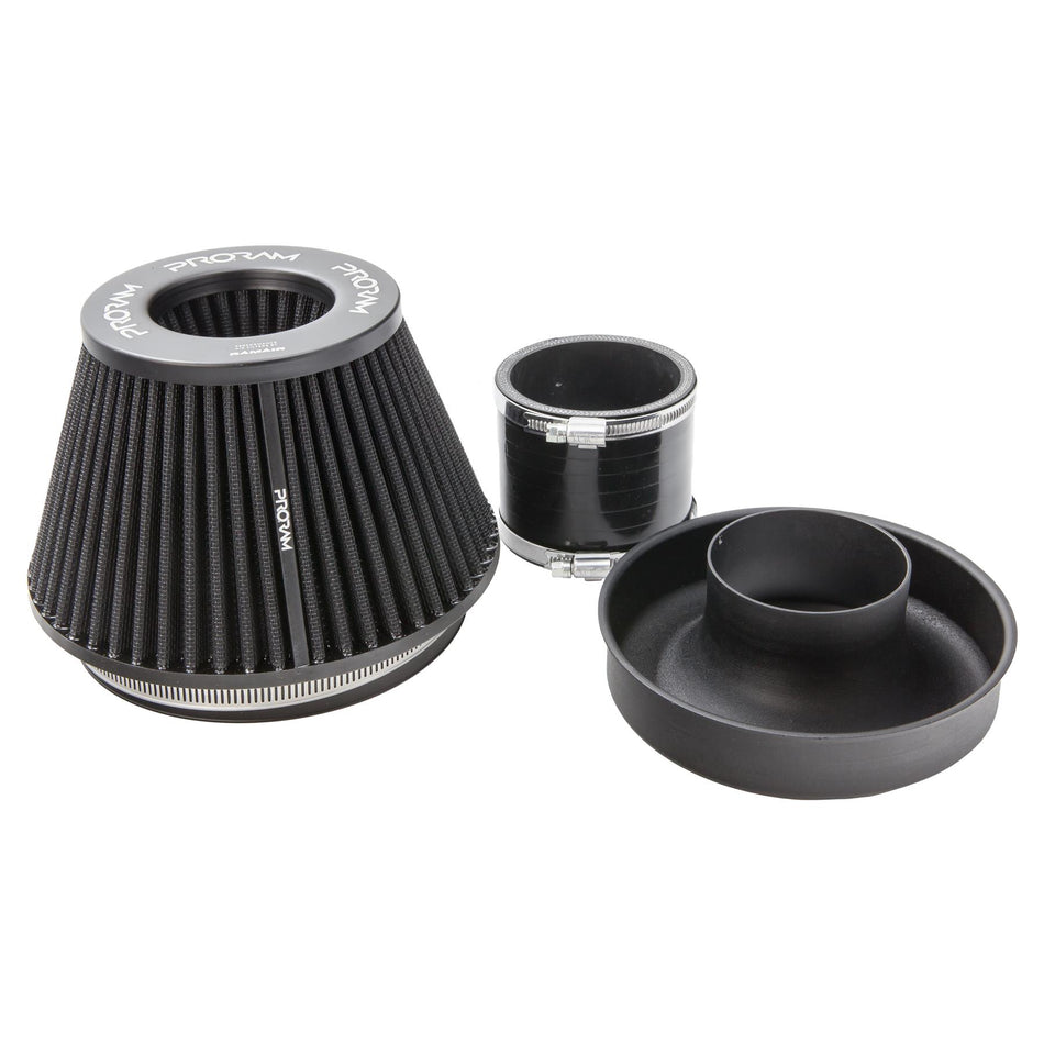 Ramair PRORAM 76mm ID Neck Medium Cone Air Filter with Velocity Stack and Coupling