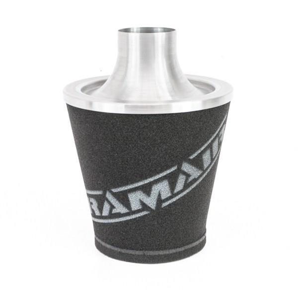 Ramair JS-070-SL-KIT 70mm OD Neck Silver Large Aluminium Base Cone Filter With Silicone Coupler