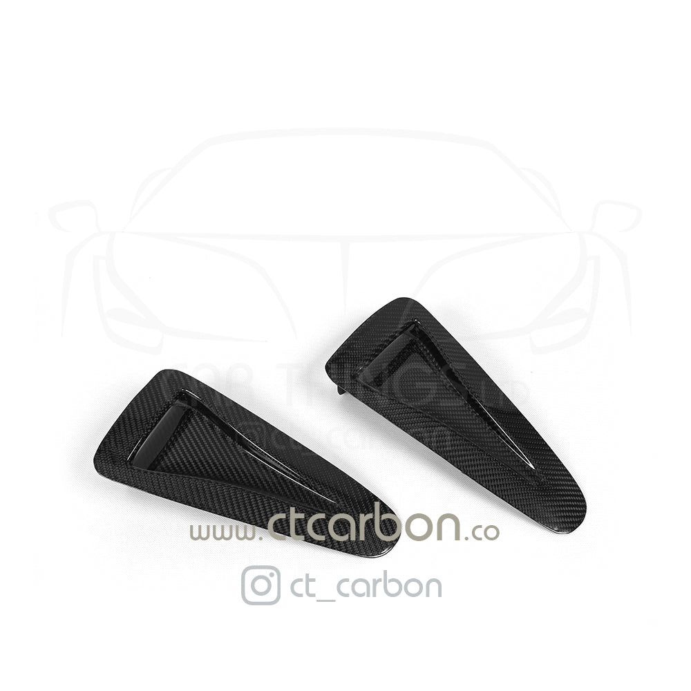 NISSAN GTR R35 CARBON FIBRE BONNET HOOD SCOOPS - CT Carbon