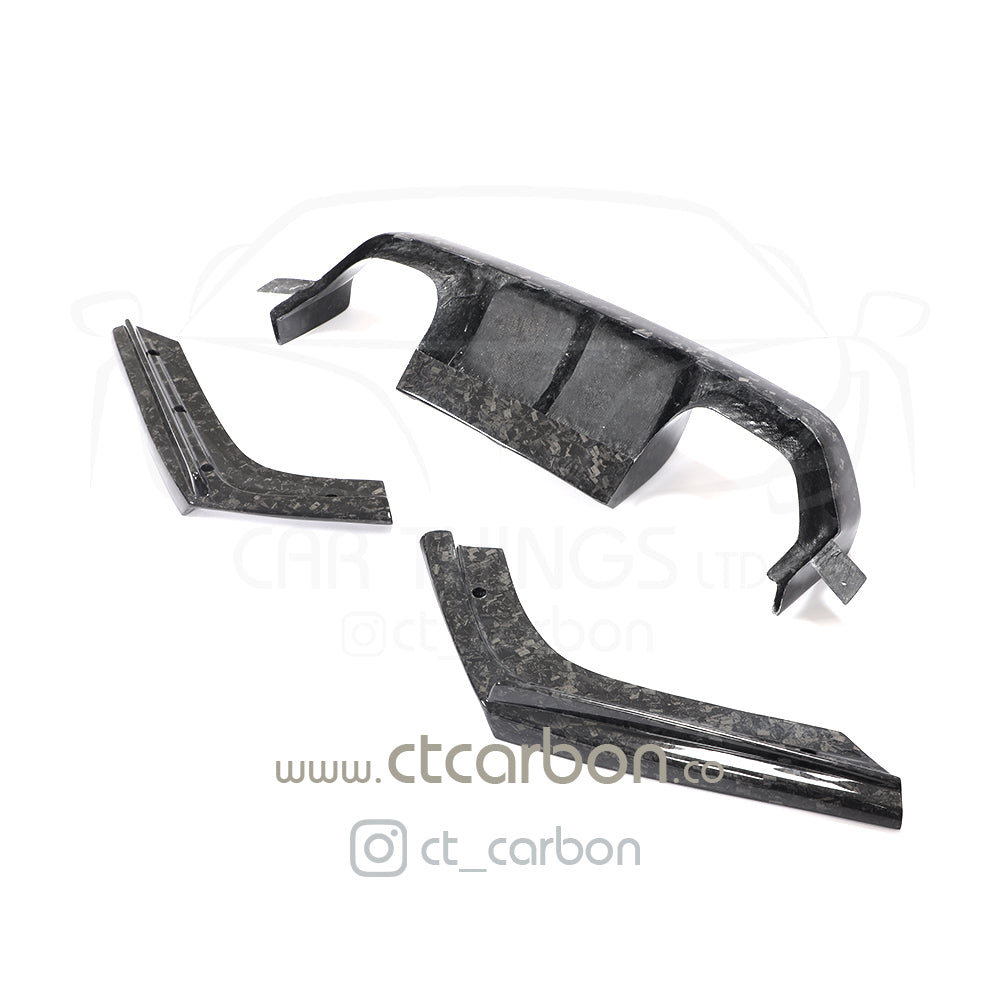 BMW M3/M4 (F80 F82 F83) FORGED CARBON FIBRE DIFFUSER - V STYLE - CT Carbon