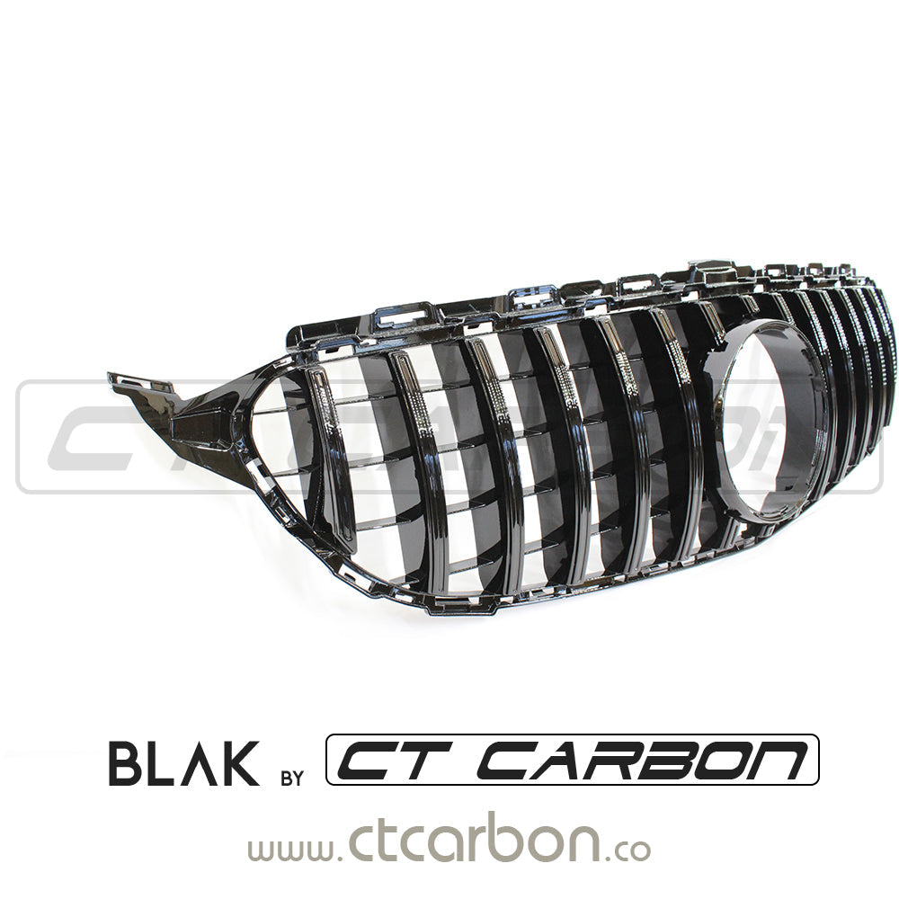 MERCEDES W205 C CLASS 2014-2018 BLACK GRILL (WITHOUT CAMERA) - BLAK BY CT CARBON - CT Carbon