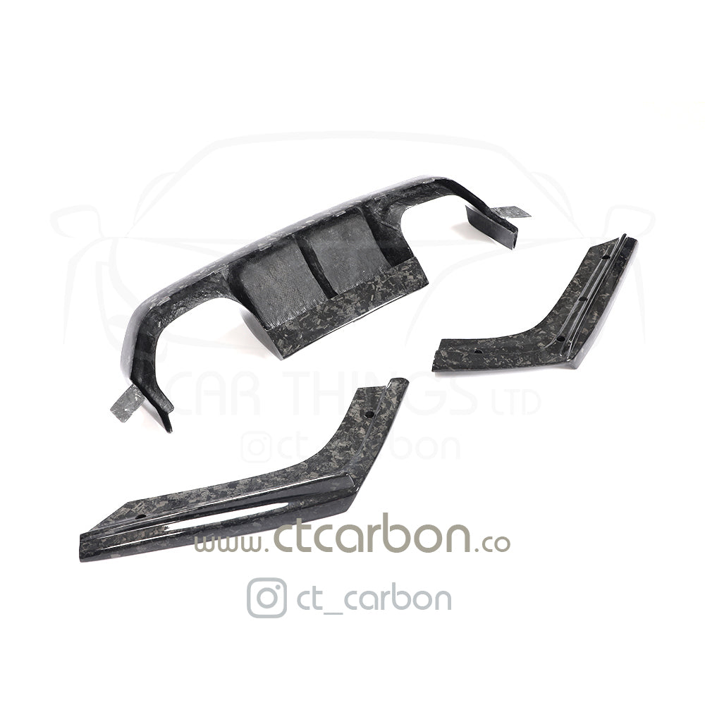 BMW M3/M4 (F80 F82 F83) FORGED CARBON FIBRE DIFFUSER - V STYLE - CT Carbon