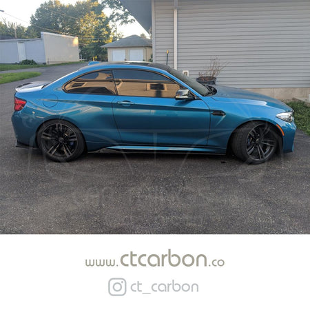 BMW M2/M2C F87 CARBON FIBRE SIDE SKIRTS - MT STYLE - CT Carbon