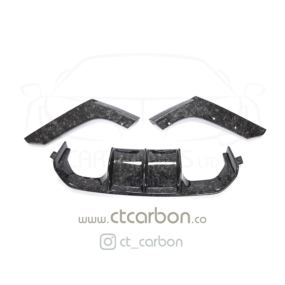 BMW M3/M4 (F80 F82 F83) FORGED CARBON FIBRE DIFFUSER - V STYLE - CT Carbon