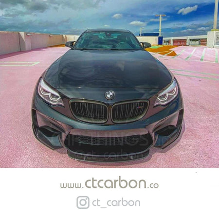 BMW M2/M2C F87 CARBON FIBRE MIDDLE SPLITTER - SK STYLE - CT Carbon