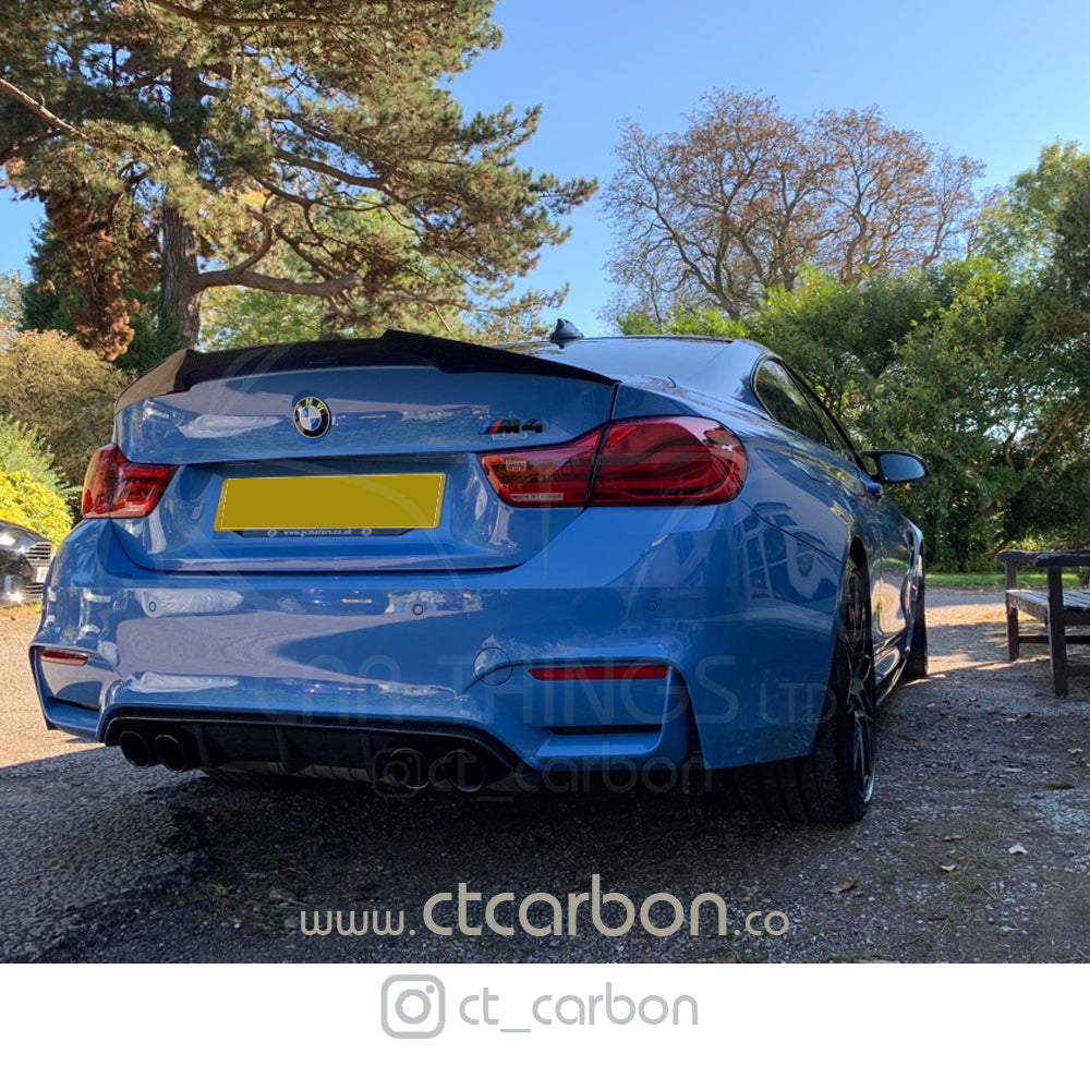 BMW M4 F82 CARBON FIBRE SPOILER - V STYLE - CT Carbon