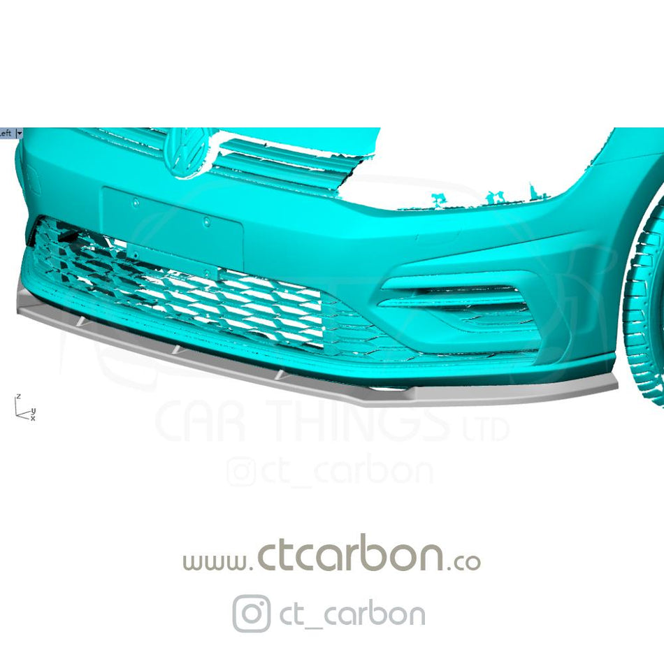 VW GOLF R MK7.5 CARBON FIBRE SPLITTER - CT DESIGN - CT Carbon