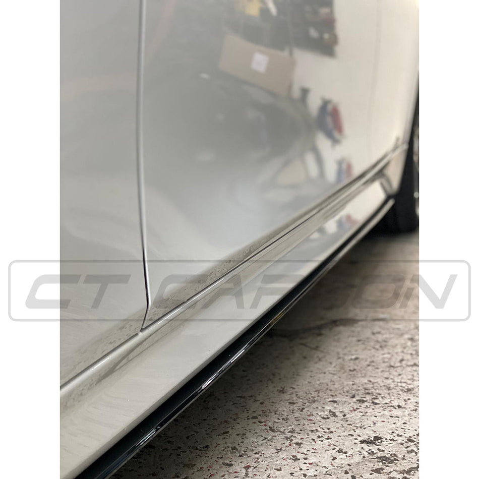 BMW 3 SERIES F30 GLOSS BLACK SIDE SKIRTS - MP STYLE - BLAK BY CT CARBON