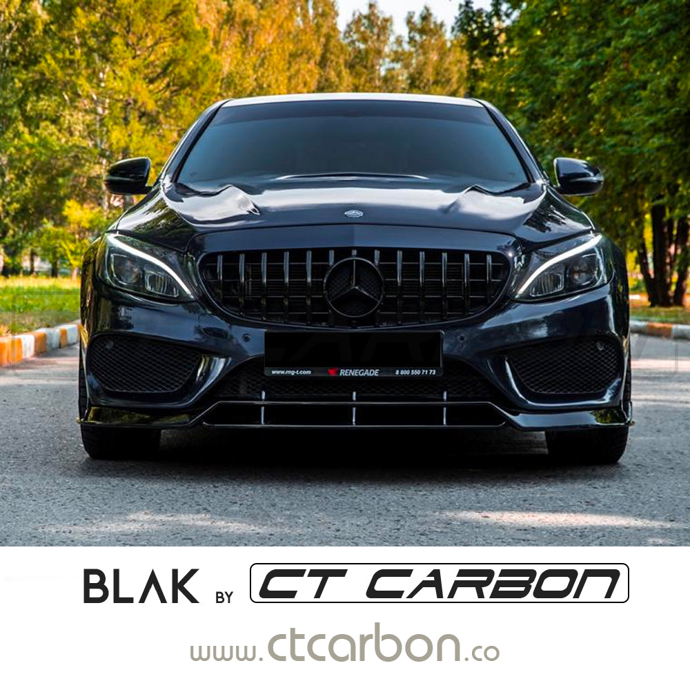MERCEDES W205 C CLASS 2014-2018 BLACK GRILL (WITH CAMERA) - BLAK BY CT CARBON - CT Carbon
