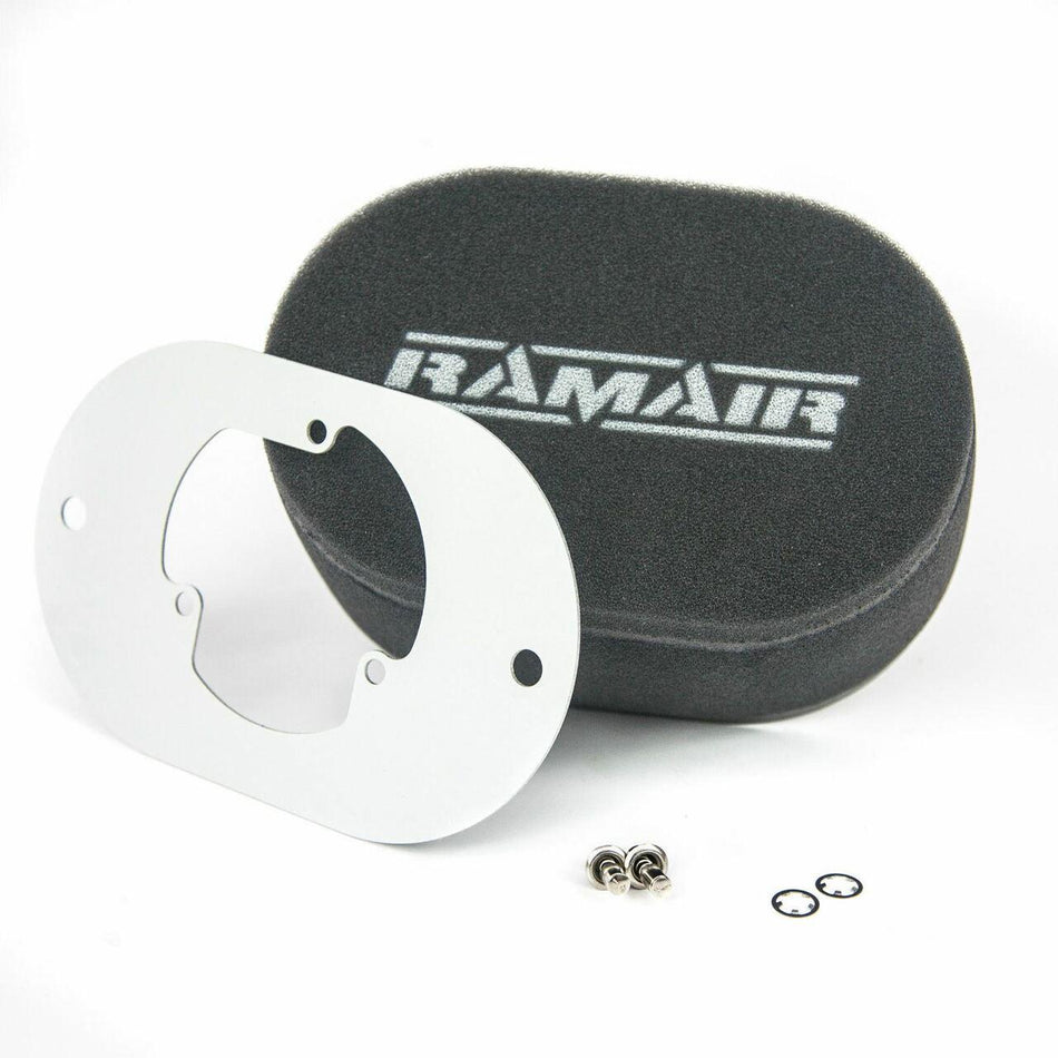 Ramair RS2-205-404 - Carb Air Filter With Baseplate Pierburg 2E2/2E3/2E-E 100mm Internal Height