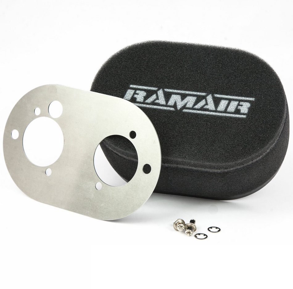Ramair RS2-236-403 - Carb Air Filter With Baseplate Dellorto 40 DHLA 65mm Internal Height