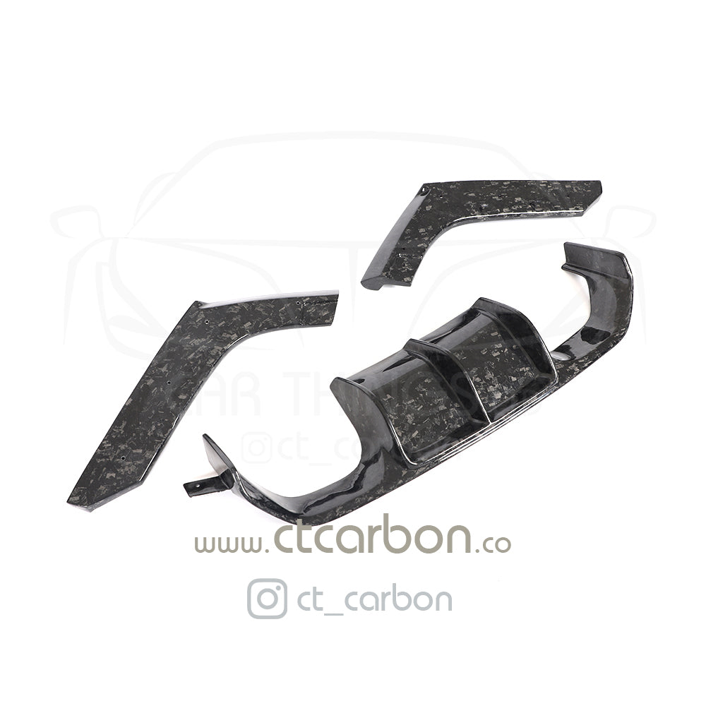 BMW M3/M4 (F80 F82 F83) FORGED CARBON FIBRE DIFFUSER - V STYLE - CT Carbon