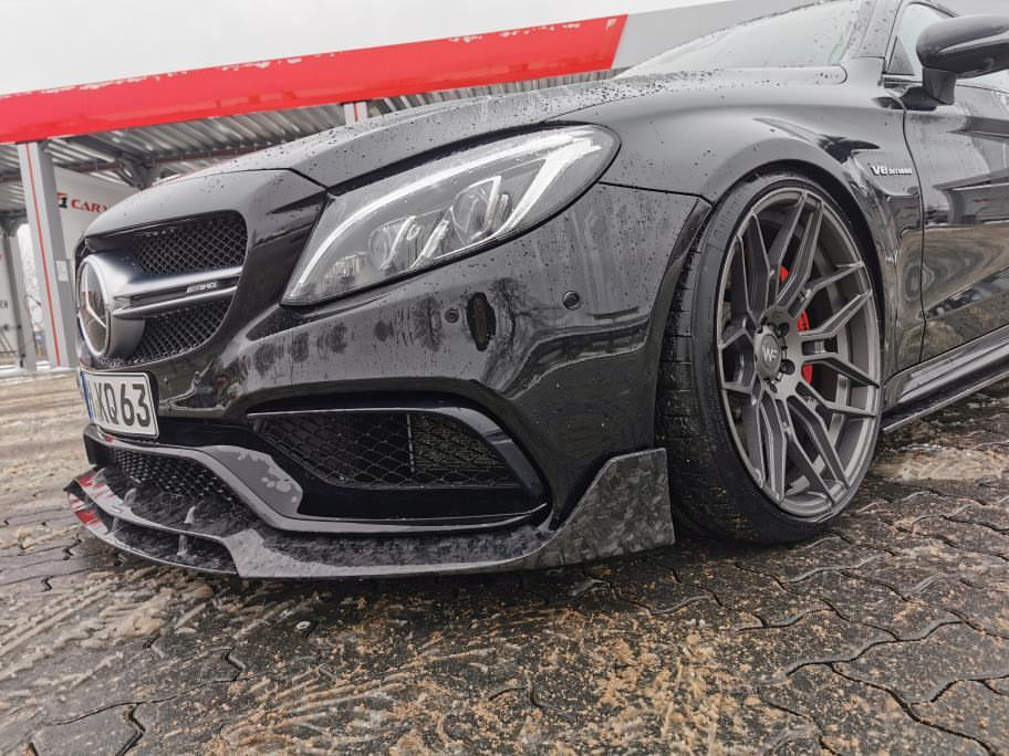 MERCEDES C63 W205 COUPE FORGED CARBON FIBRE SPLITTER - B-STYLE - CT Carbon