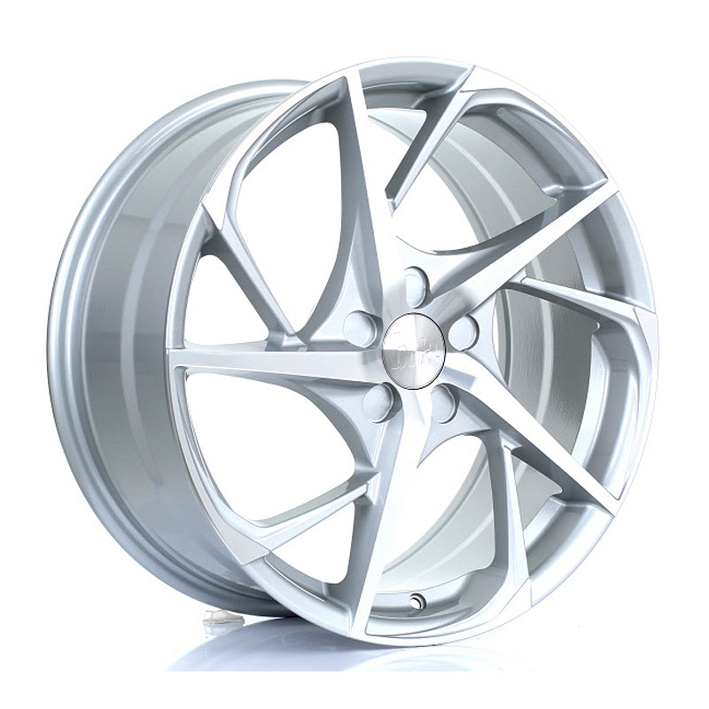 BOLA B18 19x8.5 ET25-45 5x105 SILVER POLISHED FACE