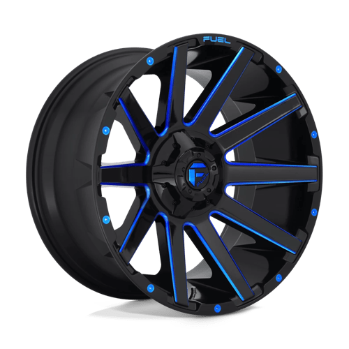 Fuel CONTRA 1PC 20x10 ET-18 8x180 GLOSS BLACK BLUE TINTED CLEAR