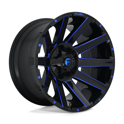 Fuel CONTRA 1PC 22x12 ET-44 8x165.1 GLOSS BLACK BLUE TINTED CLEAR