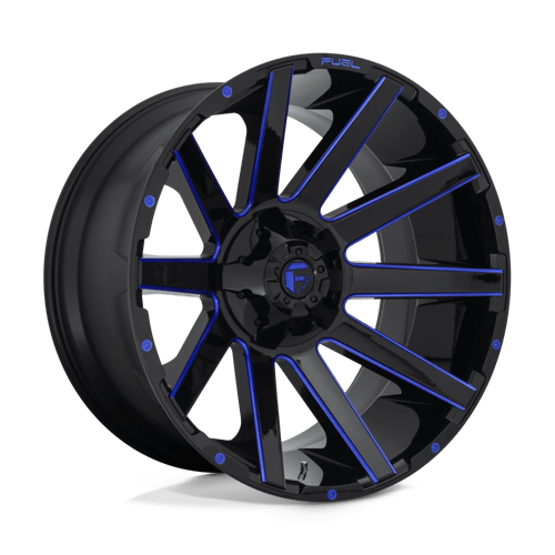Fuel CONTRA 1PC 24x14 ET-75 8x165.1 GLOSS BLACK BLUE TINTED CLEAR