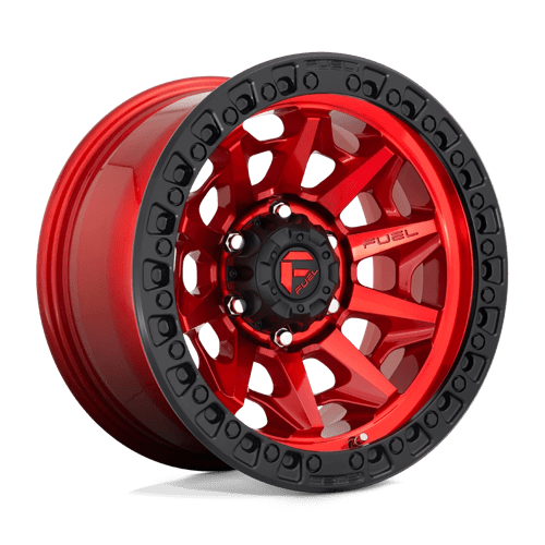 Fuel COVERT 1PC 17x9 ET-12 6x135 CANDY RED BLACK BEAD RING