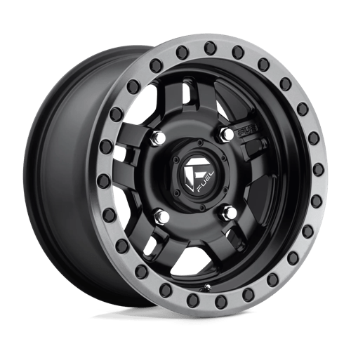 Fuel ANZA UTV 14x7 ET13 4x110 MATTE BLACK GUN METAL RING