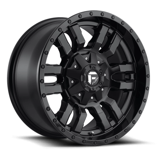 Fuel SLEDGE 1PC 18x9 ET1 5x139.7, 5x150 MATTE BLACK GLOSS BLACK LIP