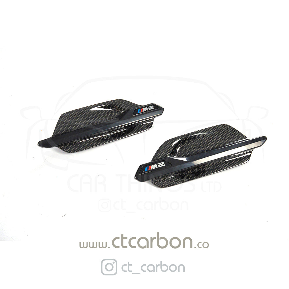 BMW M2 / M2C F87 CARBON FIBRE SIDE VENTS - CT Carbon