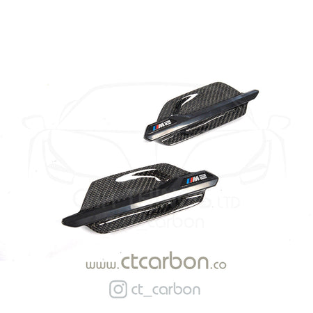 BMW M2 / M2C F87 CARBON FIBRE SIDE VENTS - CT Carbon