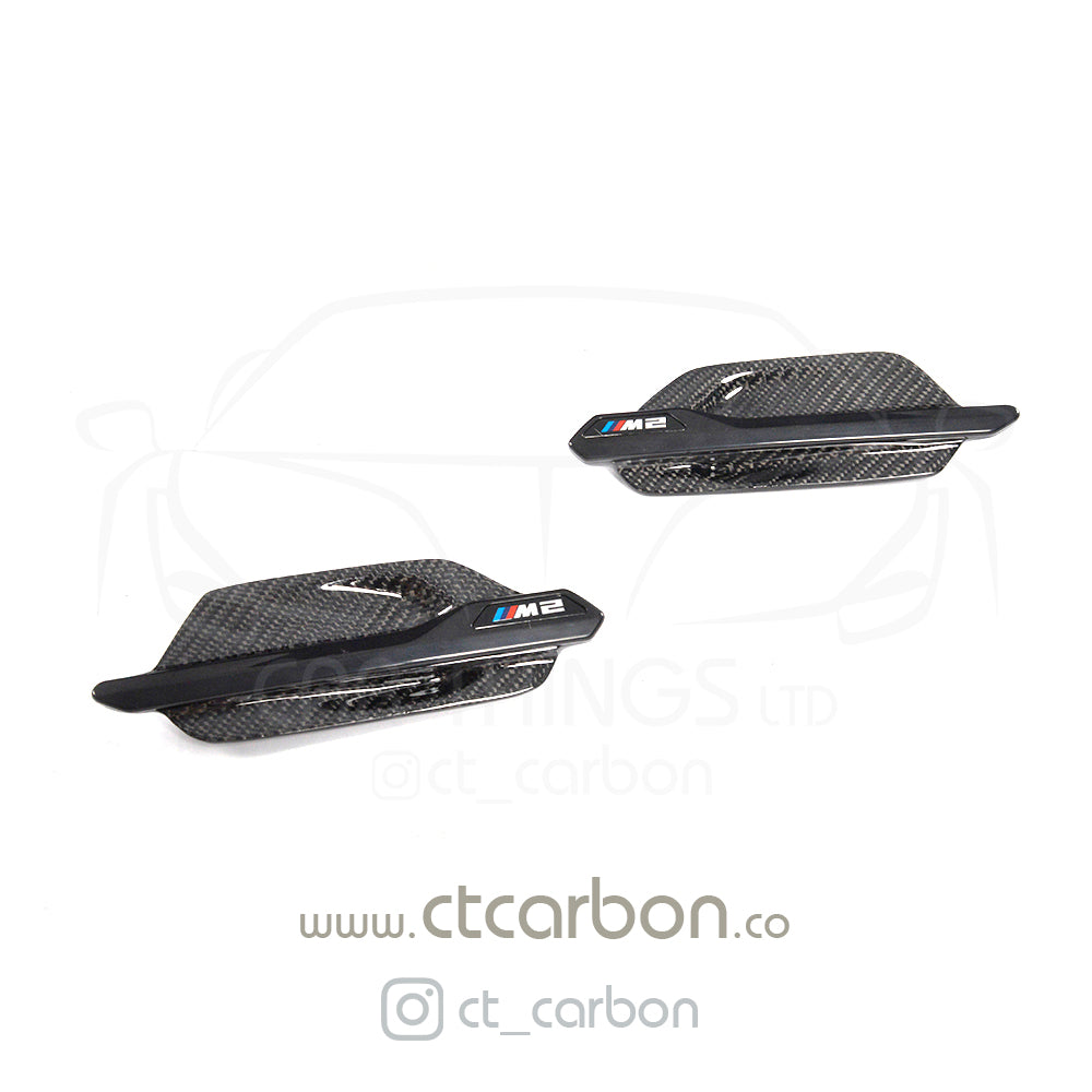 BMW M2 / M2C F87 CARBON FIBRE SIDE VENTS - CT Carbon