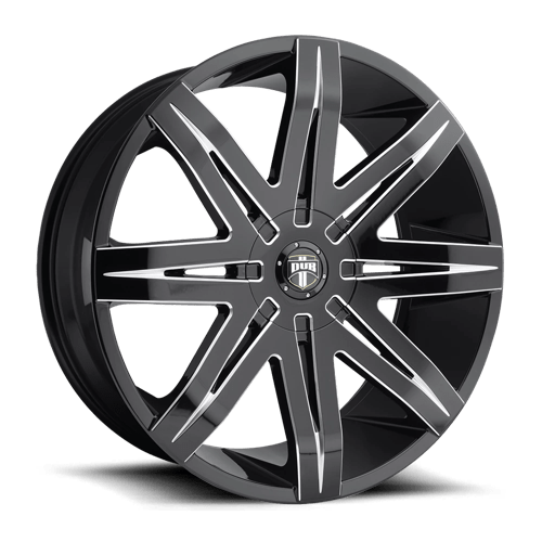 DUB STACKS 1PC 22x9.5 ET33 5x114.3, 5x120 GLOSS BLACK MILLED