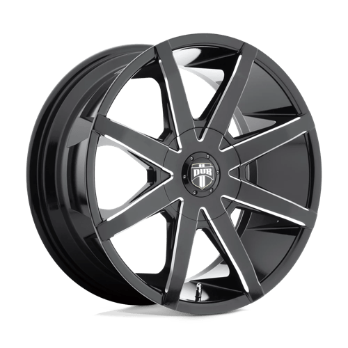 DUB PUSH 1PC 22x9.5 ET15 BLANK GLOSS BLACK MILLED