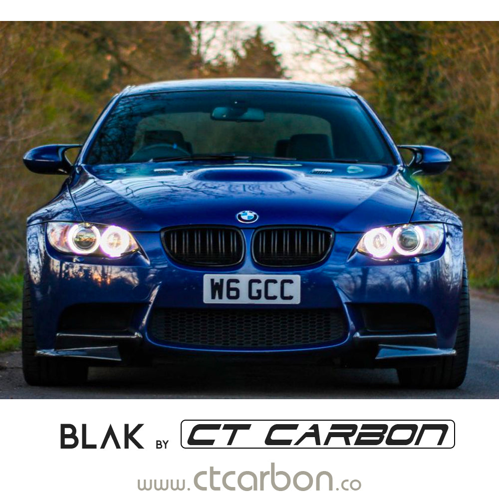 BMW M3 / 3 SERIES E92/E93 DOUBLE SLAT BLACK GRILLES - BLAK BY CT CARBON - CT Carbon