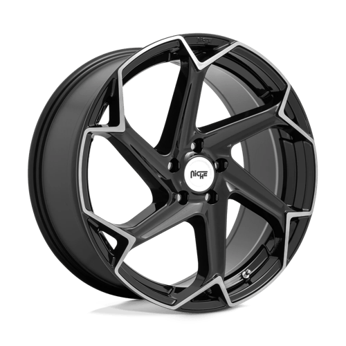 Niche FLASH 1PC 20x9 ET38 5x108 GLOSS BLACK BRUSHED