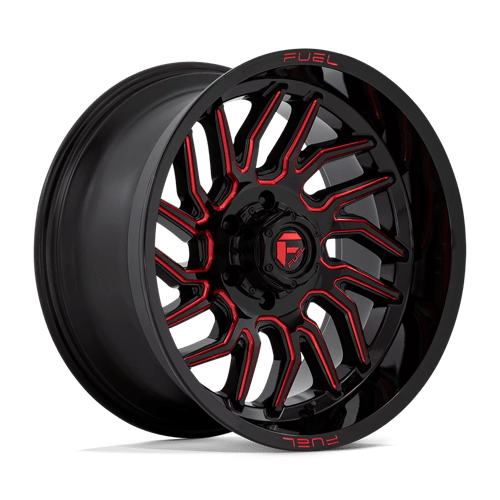 Fuel HURRICANE 1PC 20x10 ET-18 6x135 GLOSS BLACK MILLED RED TINT