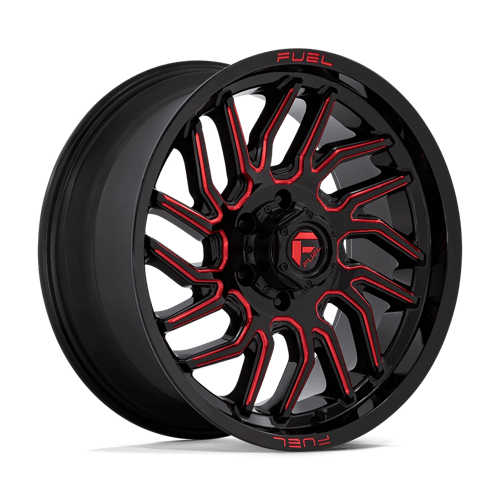 Fuel HURRICANE 1PC 20x9 ET20 6x135 GLOSS BLACK MILLED RED TINT