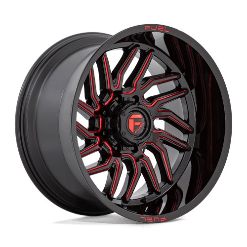 Fuel HURRICANE 1PC 20x9 ET1 5x127 GLOSS BLACK MILLED RED TINT