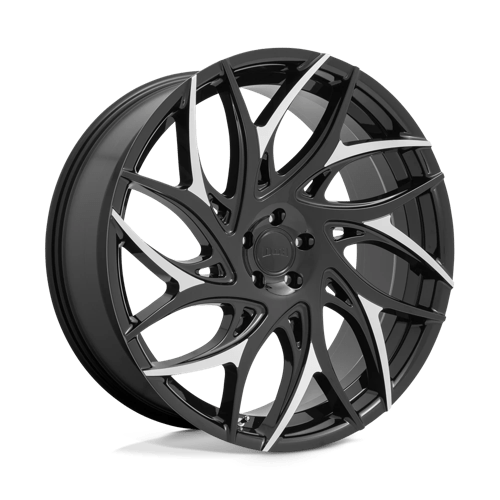 DUB G.O.A.T. 1PC 20x9 ET35 5x127 GLOSS BLACK W/ MACHINED SPOKES