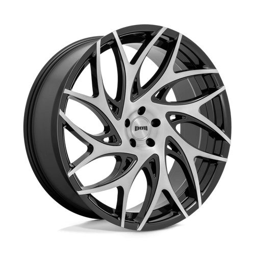 DUB G.O.A.T. 1PC 20x9 ET35 5x127 BRUSHED FACE W/ GLOSS BLACK DARK TINT SPOKES