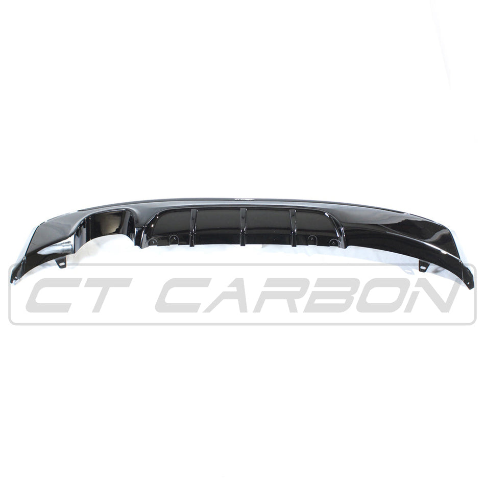 BMW 2 SERIES F22/F23 GLOSS BLACK TWIN EXHAUST DIFFUSER - MP STYLE - BLAK BY CT CARBON