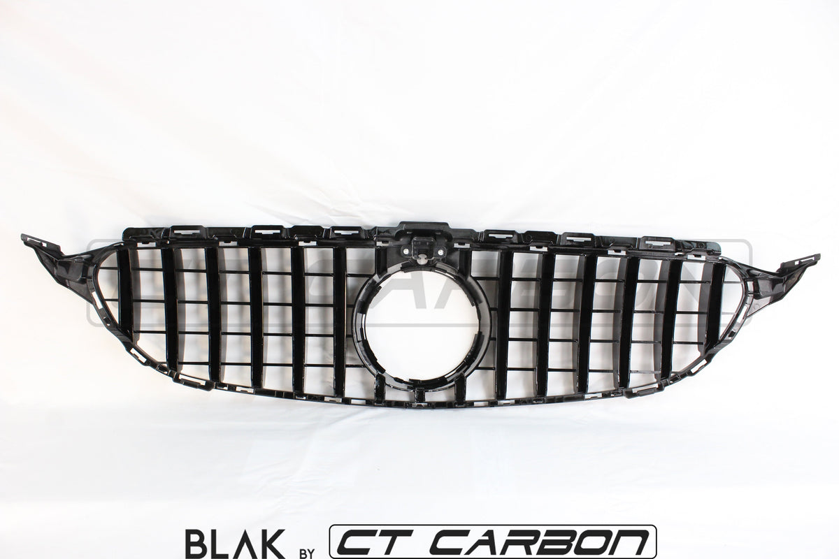 MERCEDES W205 C CLASS 2014-2018 BLACK GRILL (WITH CAMERA) - BLAK BY CT CARBON - CT Carbon