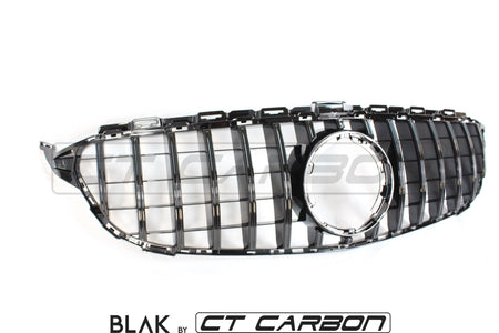 MERCEDES W205 C63 AMG 2014-2018 AMG GT BLACK GRILL (WITHOUT CAMERA) - CT Carbon