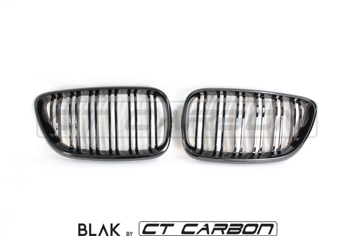 BMW M2 F87 & F22 2 SERIES DOUBLE SLAT BLACK GRILLS - BLAK BY CT CARBON - CT Carbon