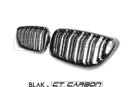 BMW M2 F87 & F22 2 SERIES DOUBLE SLAT BLACK GRILLS - BLAK BY CT CARBON - CT Carbon