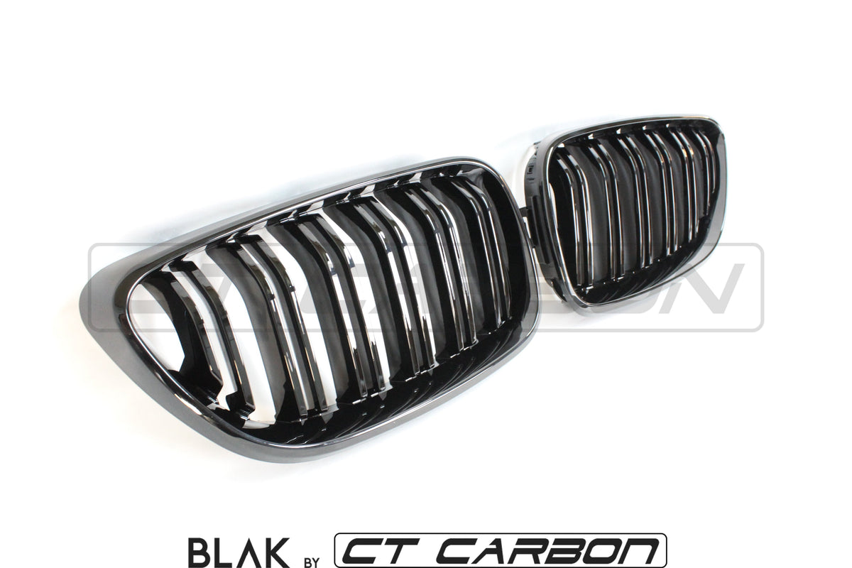 BMW M2 F87 & F22 2 SERIES DOUBLE SLAT BLACK GRILLS - BLAK BY CT CARBON - CT Carbon