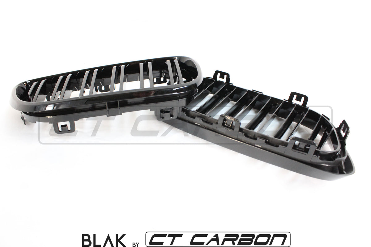 BMW M2 F87 & F22 2 SERIES DOUBLE SLAT BLACK GRILLS - BLAK BY CT CARBON - CT Carbon